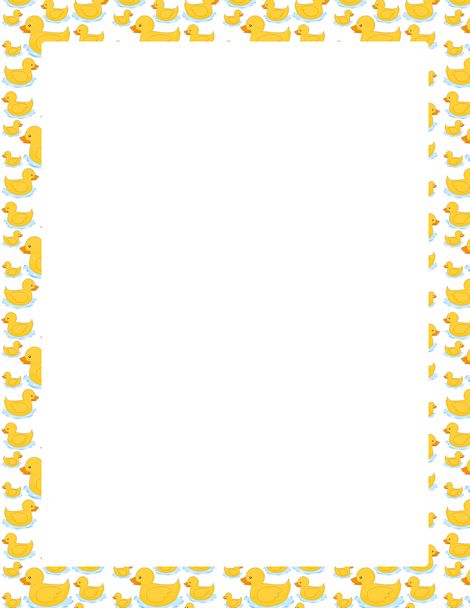 Page Border Featuring Cute Cartoon Ducks  Free Downloads At Http