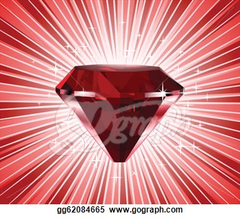 Red Diamond  Vector Shine Background