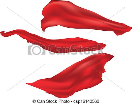Red Satin Scarf Illustration On    Csp16140560   Search Clipart