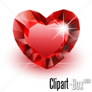 Related Diamond Red Heart Cliparts