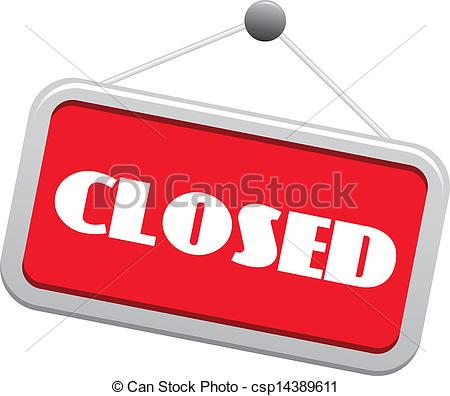 Sign   Closed Sign On White Background Csp14389611   Search Clipart