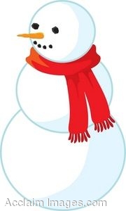 Snowman Wearing Scarf