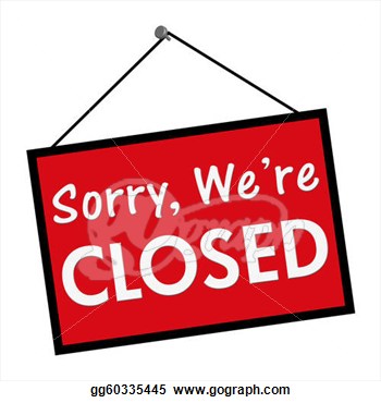 Stock Illustration   We Are Closed Sign  Clipart Gg60335445   Gograph