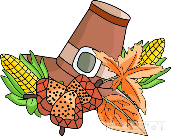Thanksgiving Clipart   Pilgrim Hat Corn   Classroom Clipart
