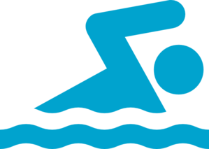 Blue Swimmer Icon No Background Clip Art At Clker Com   Vector Clip