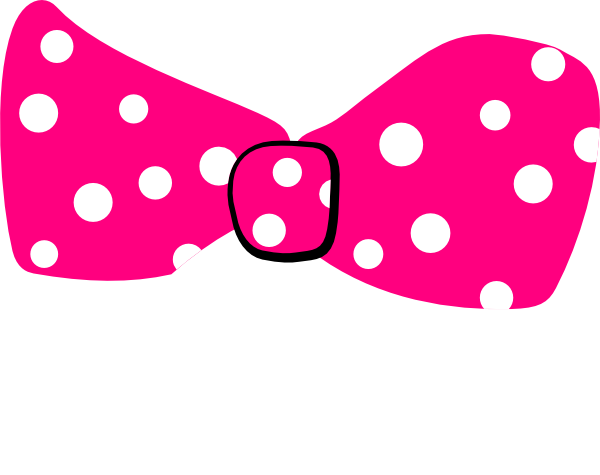 Bow With Polka Dots Clip Art At Clker Com   Vector Clip Art Online