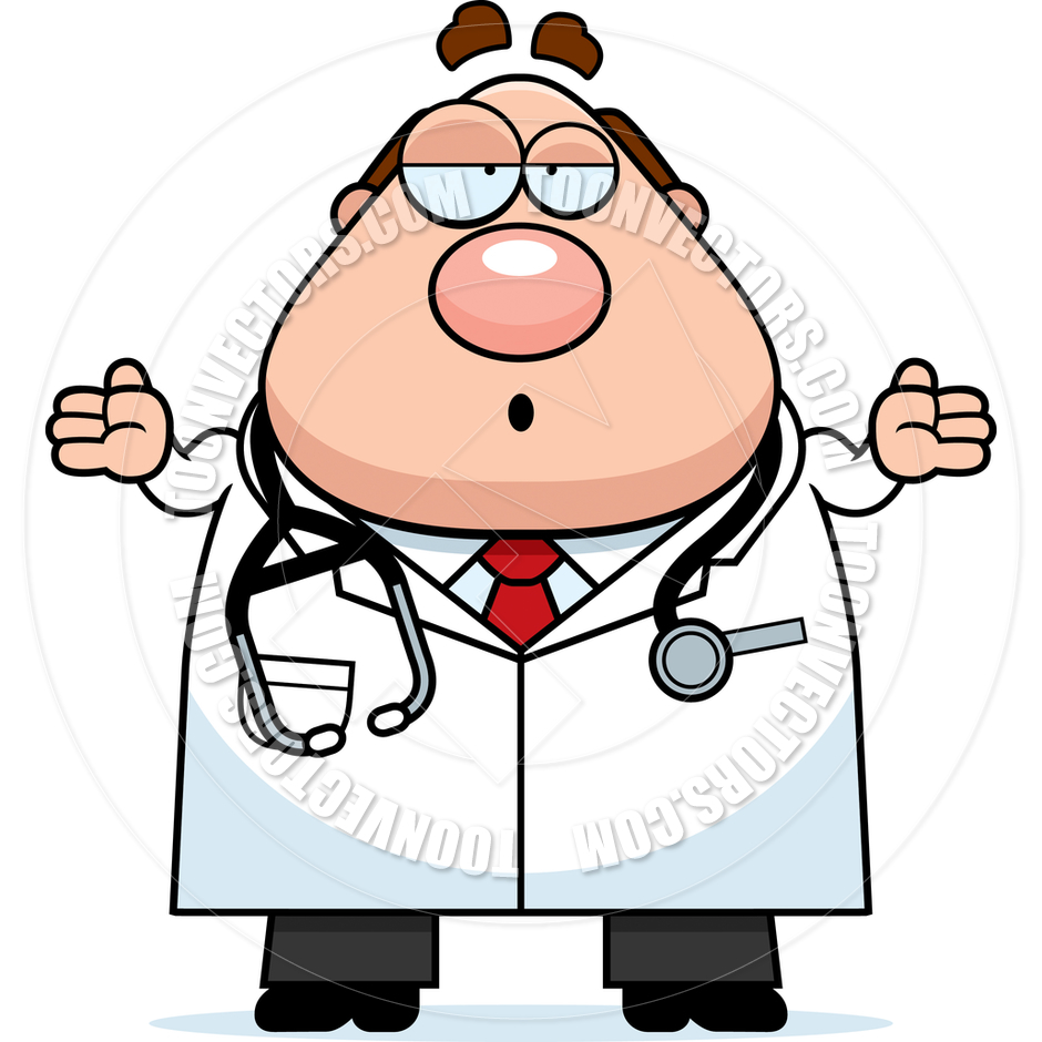 Cartoon Doctor Man Confused By Cory Thoman   Toon Vectors Eps  19022