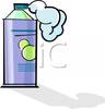 Cartoon Of A Can Of Shaving Cream   Royalty Free Clipart Picture