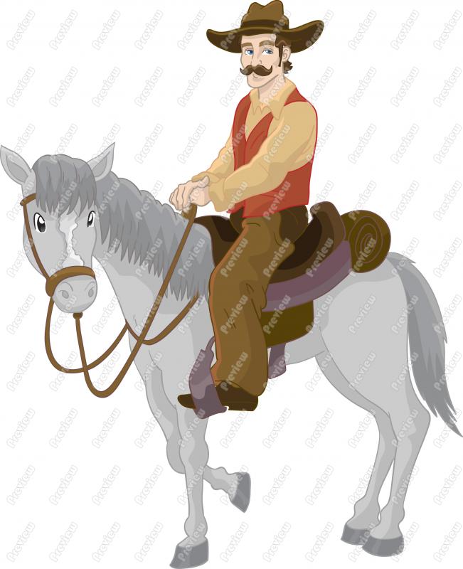 Cowboy Horse Clip Art   Cartoon Cowboy Clip Art