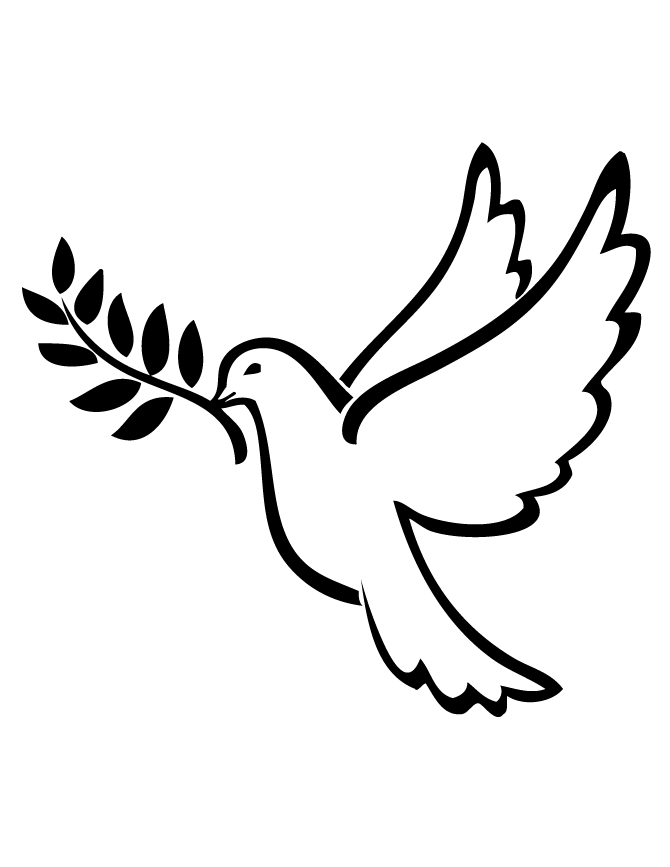 Dove Of Peace Coloring Page   H   M Coloring Pages