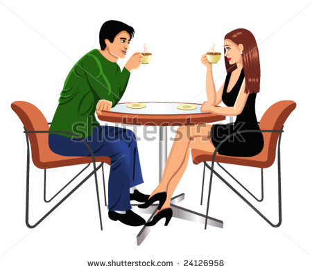 Drinking Coffee Clipart Man And Woman Drinking Coffee