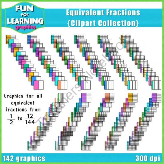 Equivalent Fractions  Clipart Collection From Fun For Learning On
