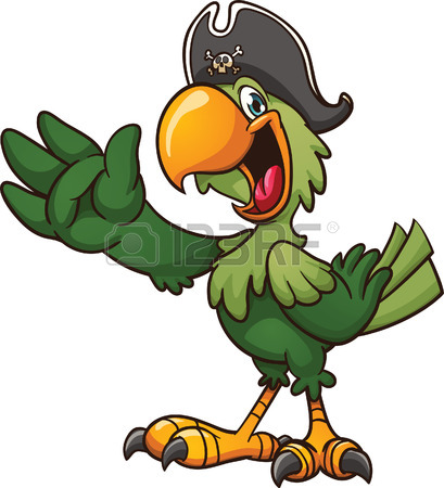 Green Parrot Clipart 28517677 Cartoon Pirate Parrot Clip Art