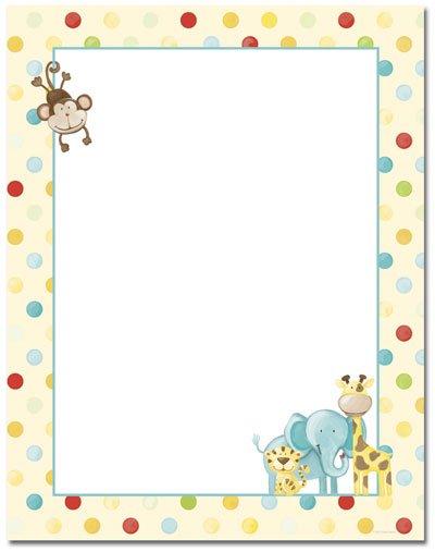 Home   Theme Papers   Kid S Room   Baby Zoo Animals Letterhead