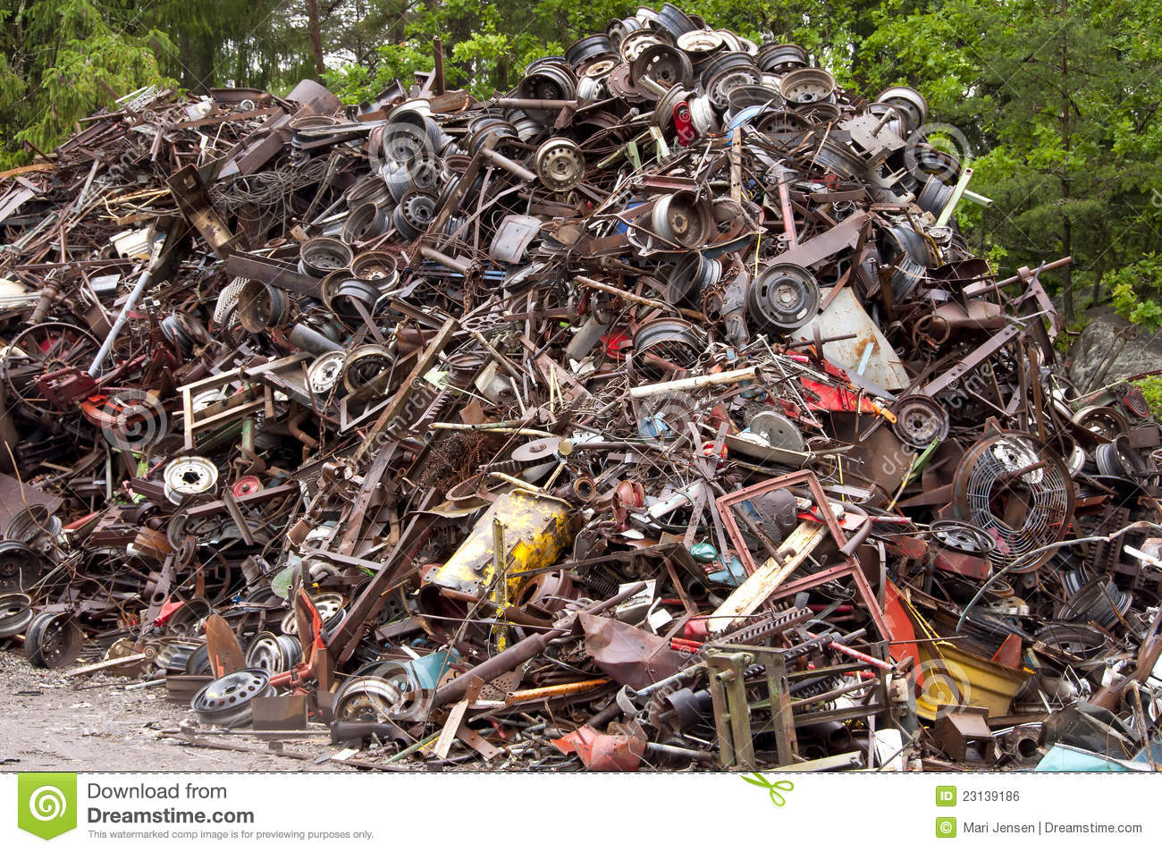 Huge Pile Of Scrap Metal Junk Royalty Free Stock Image   Image