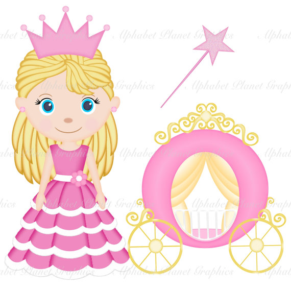 Items Similar Pink Princess Carriage Element Digital Clip Art