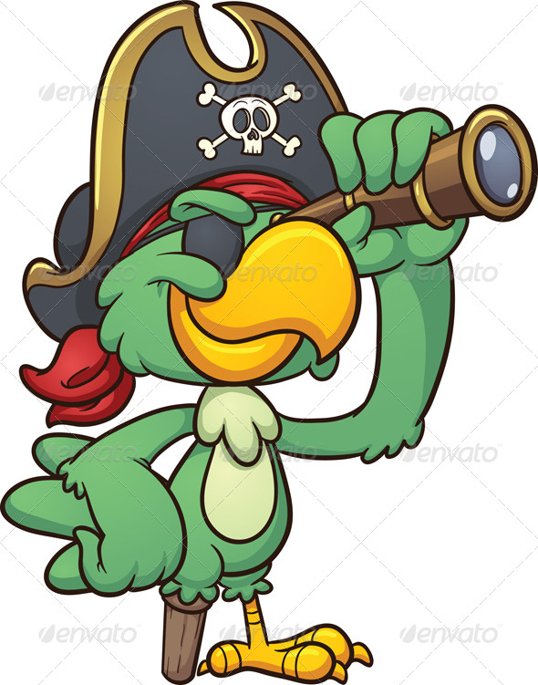 Pirate Parrot   Characters Vectors