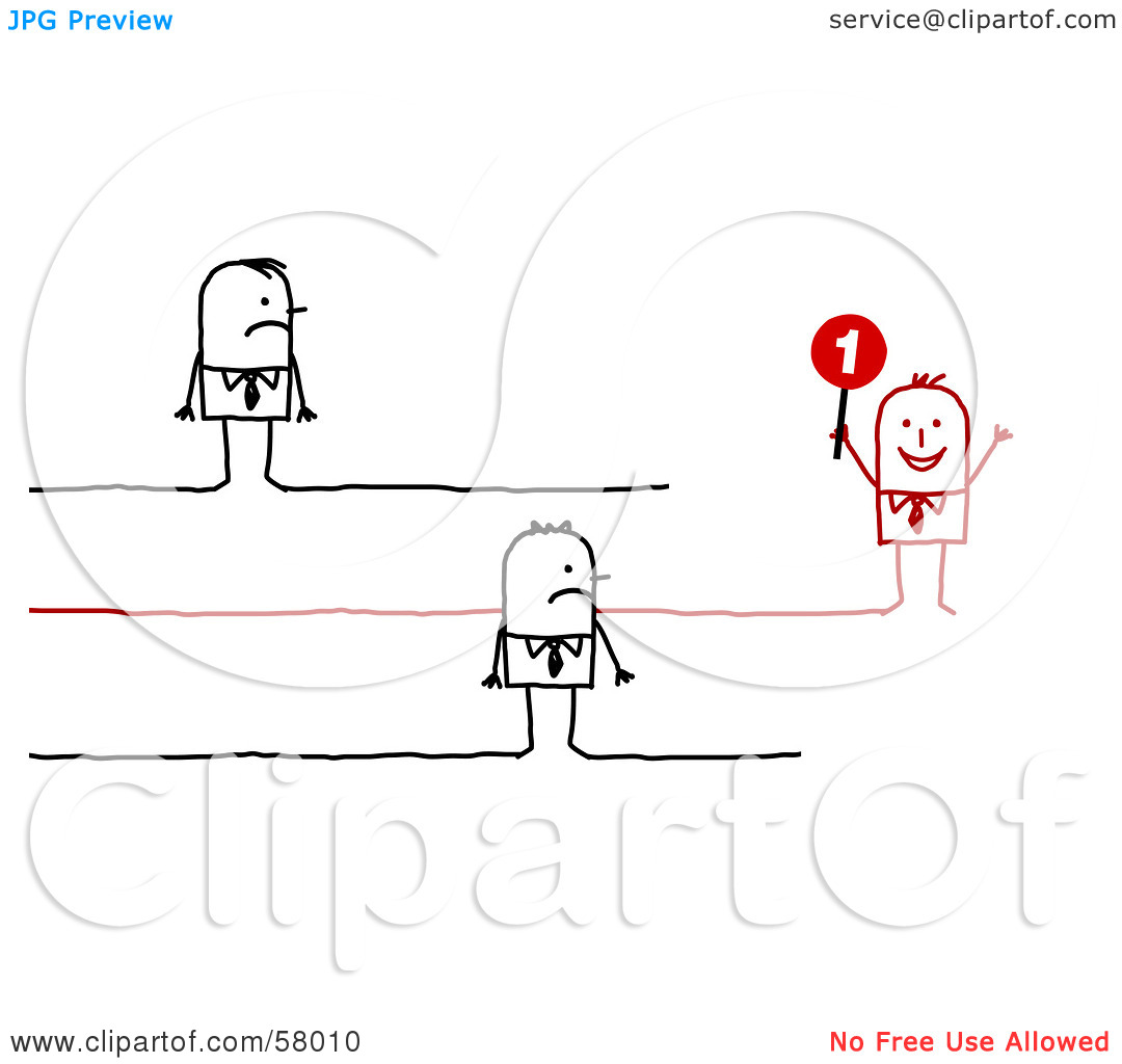 Royalty Free  Rf  Clipart Illustration Of Two Grumpy Stick People