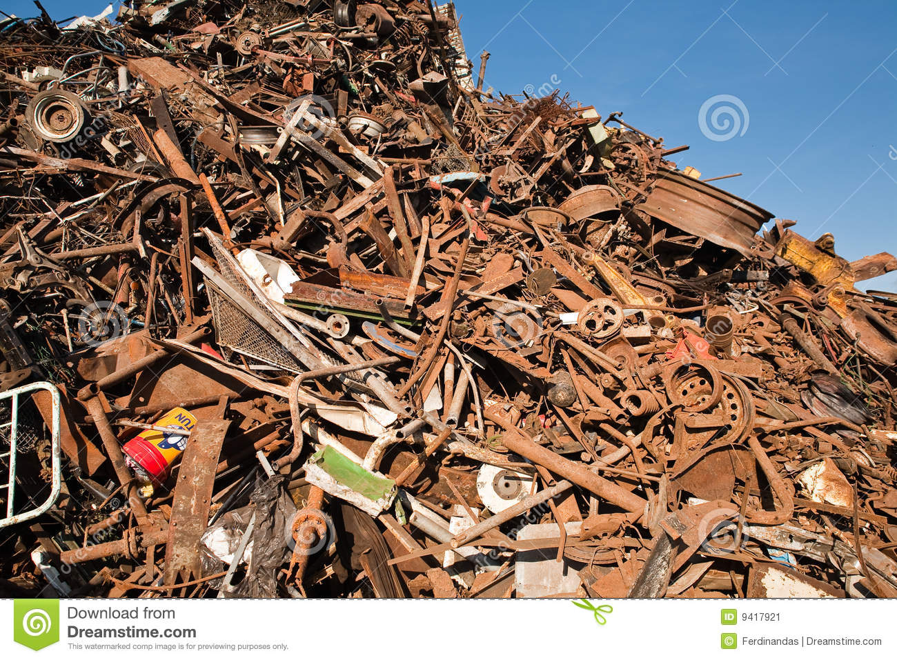 Scrap And Junk Pile Stock Image   Image  9417921