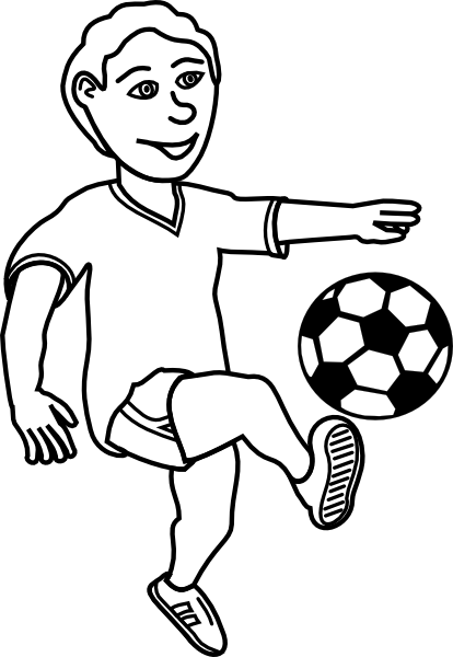 Soccer Player Outline Clip Art At Clker Com   Vector Clip Art Online    