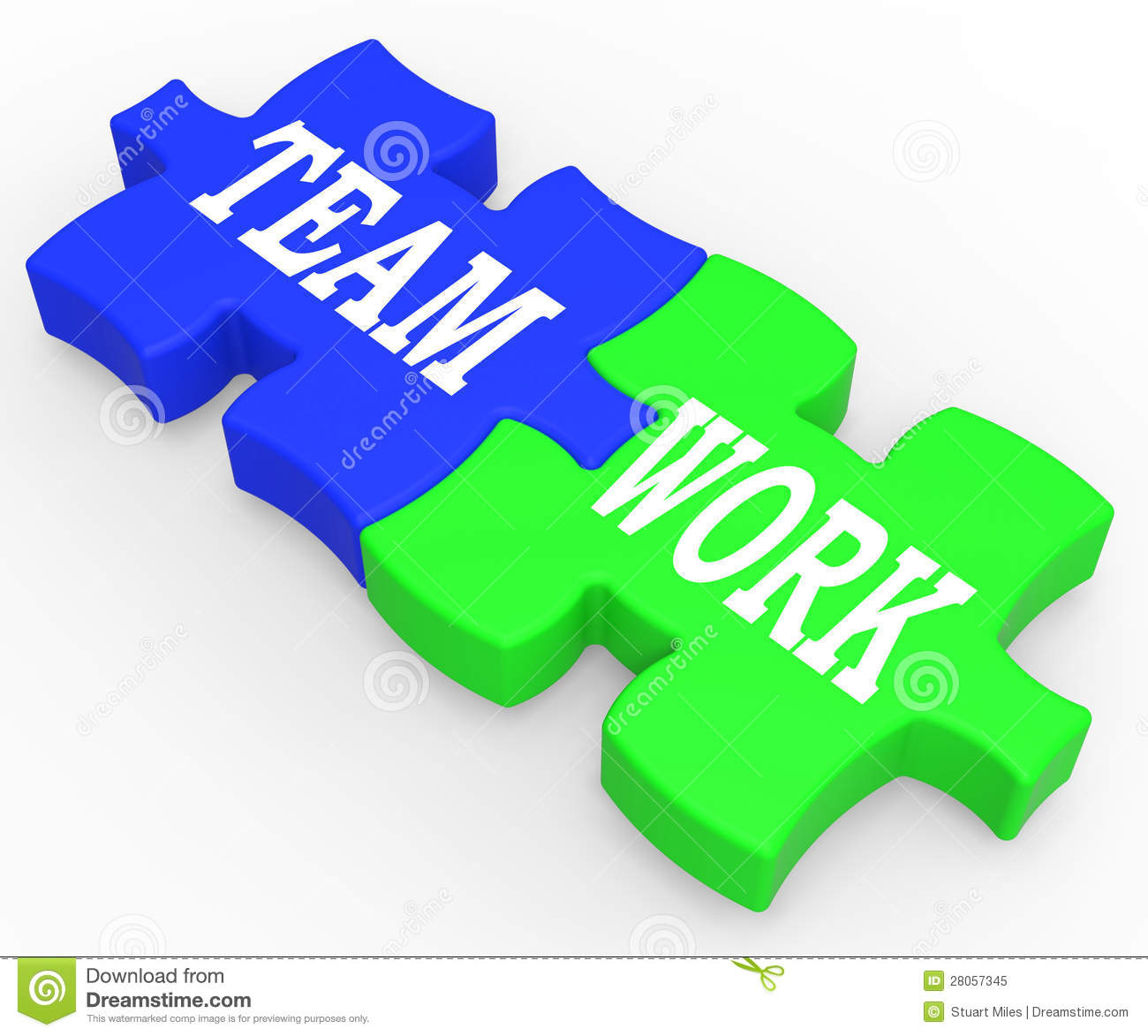 Teamwork Shows Combined Effort And Cooperation Royalty Free Stock