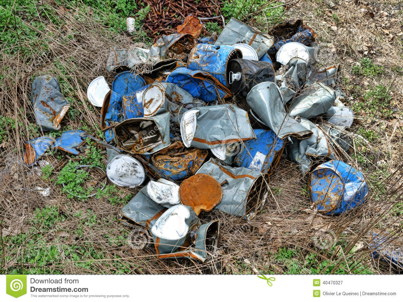 Trash Pile Of Old Discarded Industrial Waste Junk Stock Photo   Image