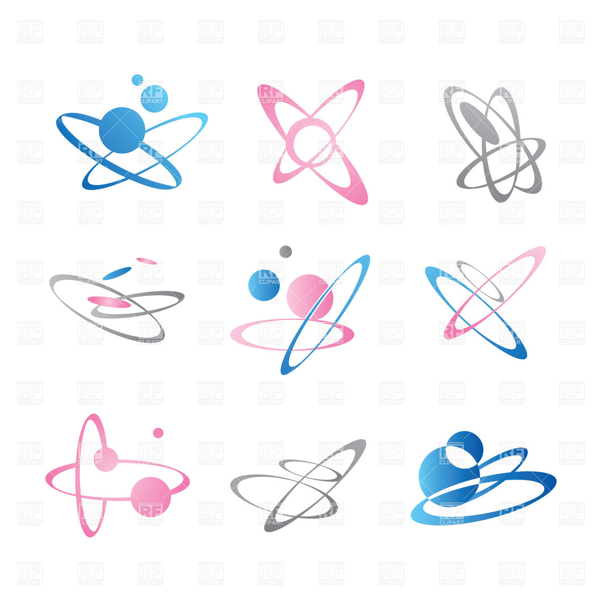 With Electrons On Orbit Download Royalty Free Vector Clipart  Eps