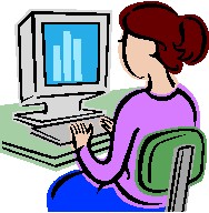 Woman With Computer Free Microsoft Clipart
