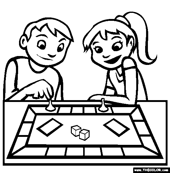 Board Game Coloring Page   Free Board Game Online Coloring