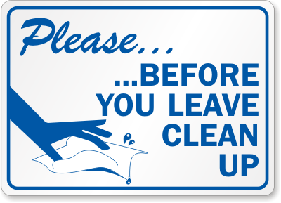 Clean Signs Se 2668 Keep Bathroom Clean Signs Public Restroom Signs