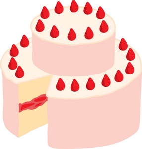 Clipart Illustration Of A Strawberry Cake Clipart Illustration By