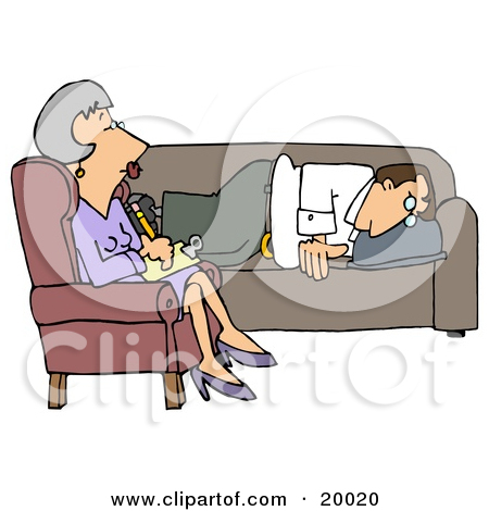 Clipart Psychiatrist Listening To A Patient   Royalty Free Vector