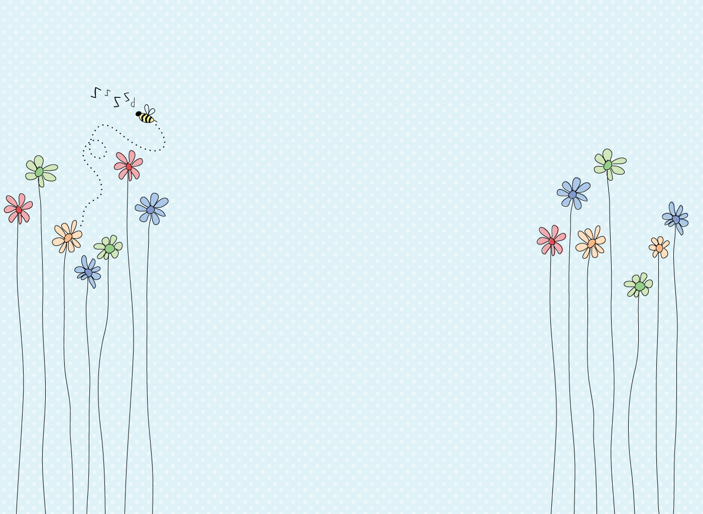 Cute Flower Border Powerpoint Backgrounds Clipart