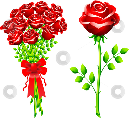 Dozen Of Roses Stock Vector Clipart Original Vector Illustration