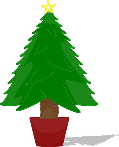 Elkbuntu Glossy Christmas Tree Clip Art At Clker Com   Vector Clip Art