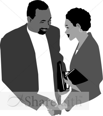 Grayscale Meet And Greet   Fellowship Clipart