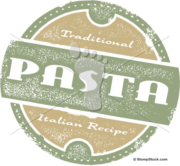 Italian Pasta Menu Stamp Vector Clipart   Stompstock   Royalty Free