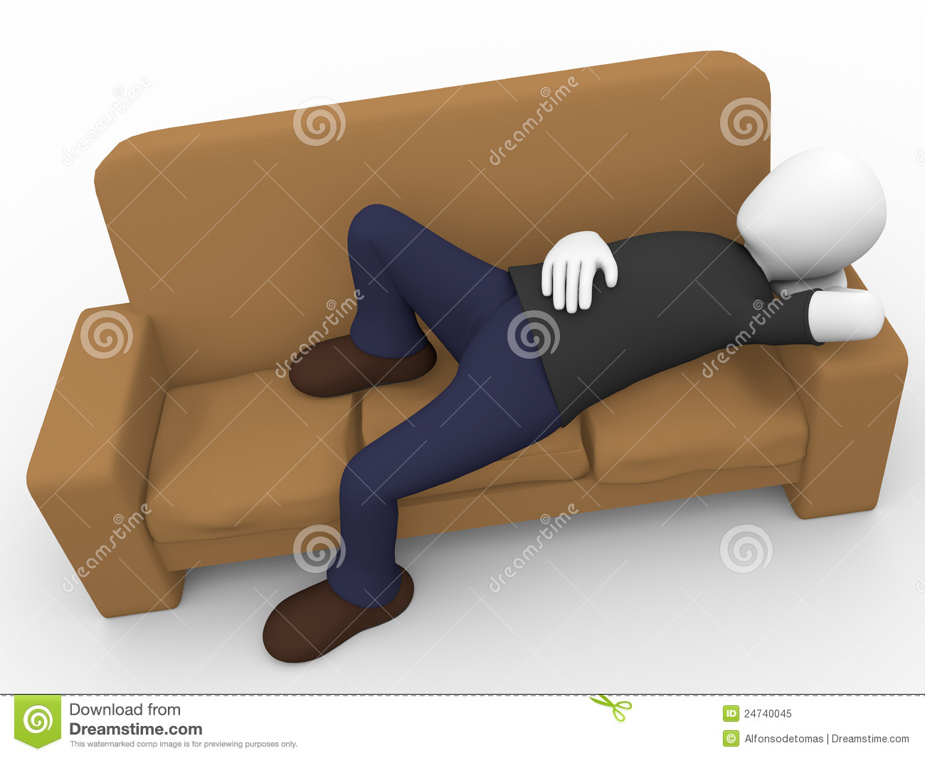 Man Lying On The Sofa Royalty Free Stock Photo   Image  24740045