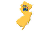Map Of New Jersey Usa State Of New Jersey In Stars And Stripes Design