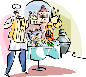 Pasta Shop In Italy   Royalty Free Clip Art Image