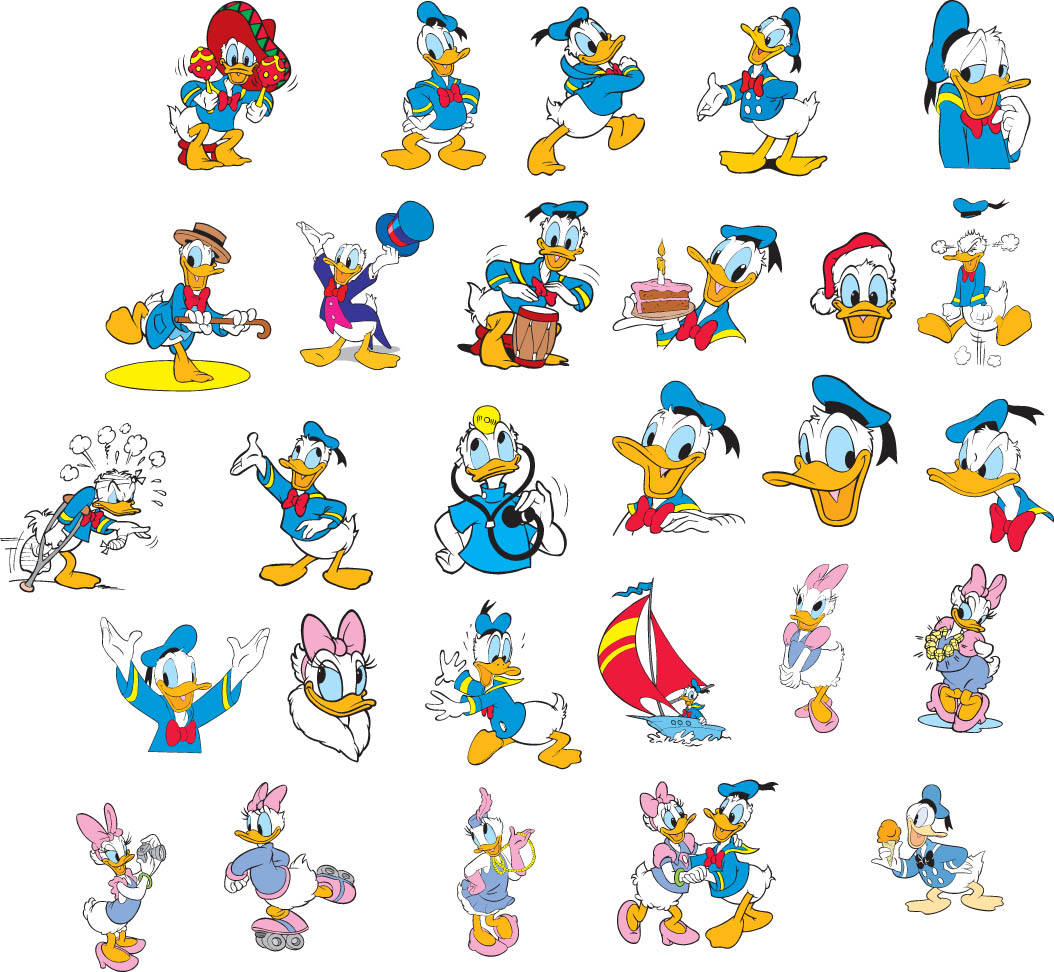Pin Clipart Design Disney Daisy Donald Duck Vector Eps On Pinterest