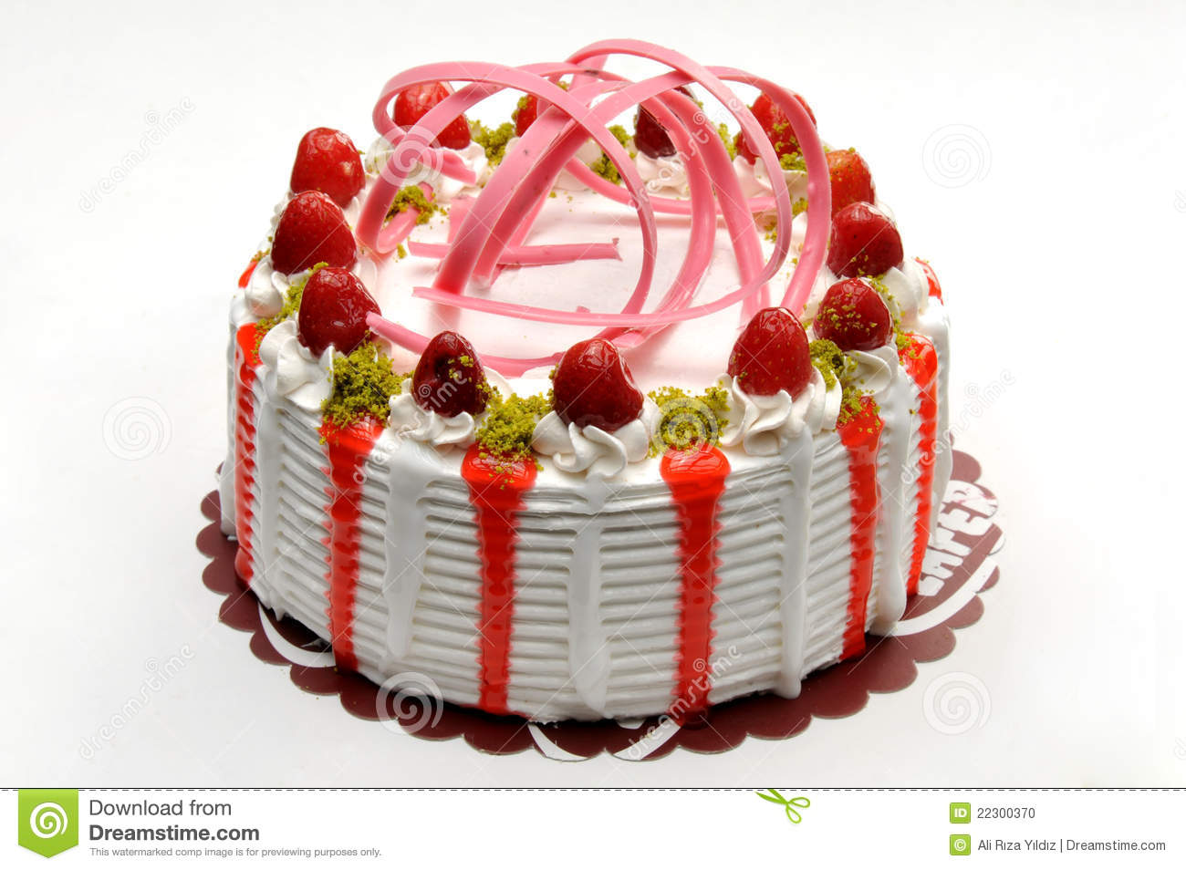Strawberry Cake Stock Photo   Image  22300370