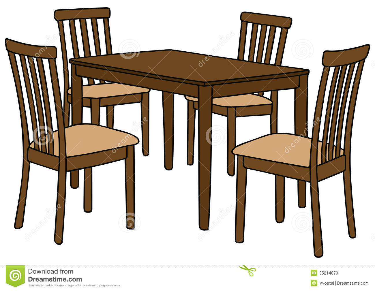 Table Clip Art Round Table Clipart Kitchen Table And Chairs Clipart