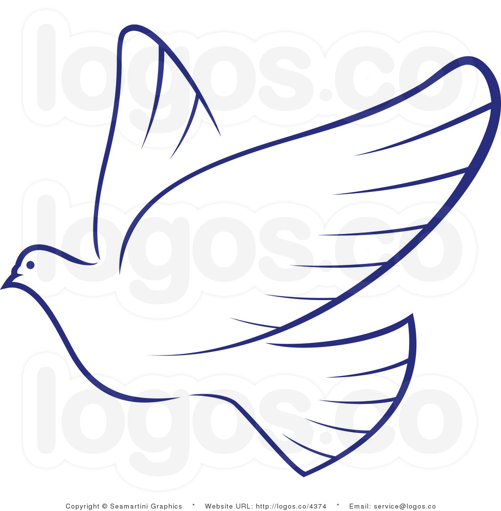 White Dove Clipart Royalty Free Blue And White Dove Logo By Seamartini