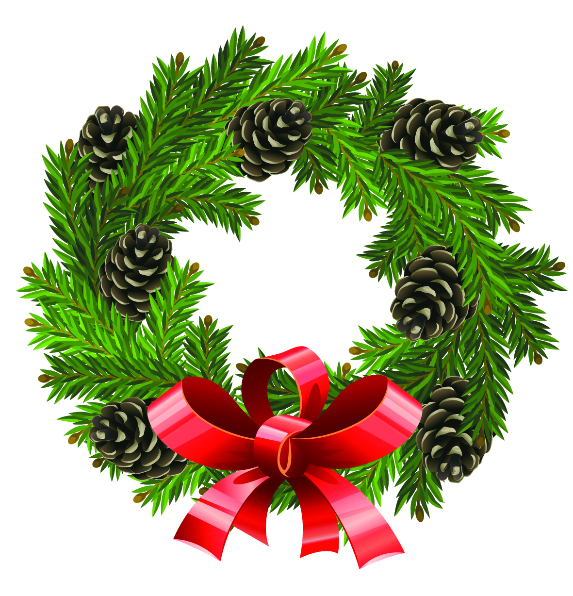 Christmas Clip Art Wreath   Clipart Best