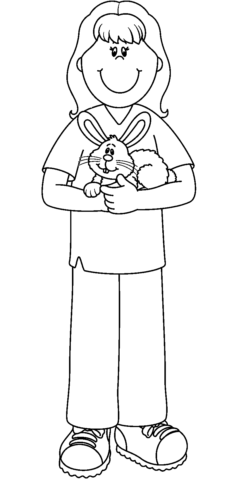 Community Helpers Clip Art Black And White