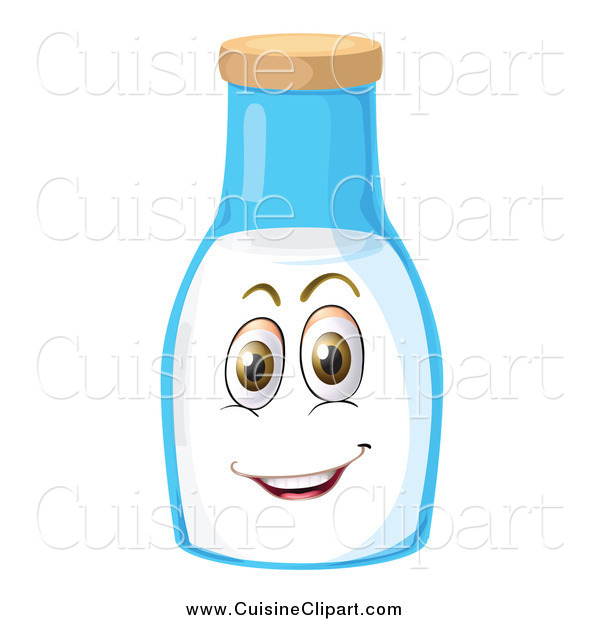 Cuisine Clipart Of A Happy Milk Jar Mascot By Colematt    21326