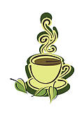 Cup Of Hot Herbal Tea   Clipart Graphic