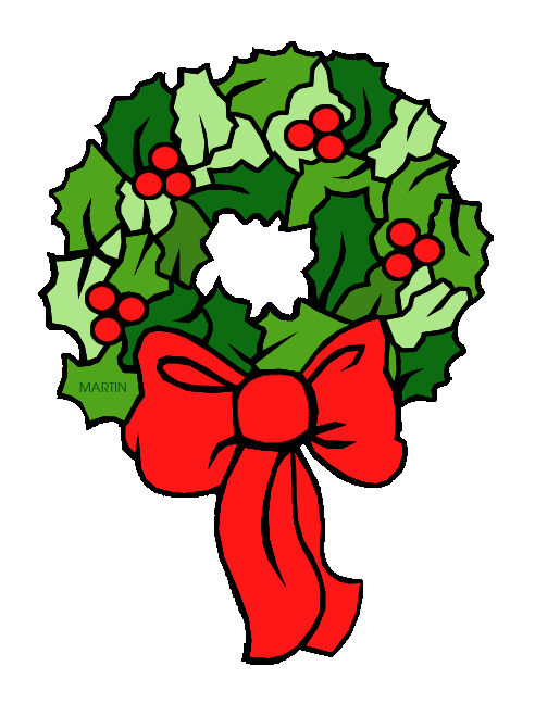 Free Christmas Clip Art By Phillip Martin Wreath