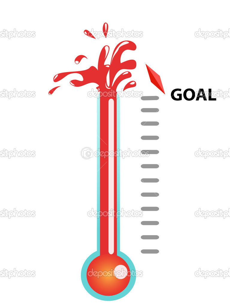 Goal Thermometer   Stock Vector   Huhulin  5048814